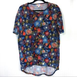 LuLaRoe Americana Irma Firework Tunic Size XXS